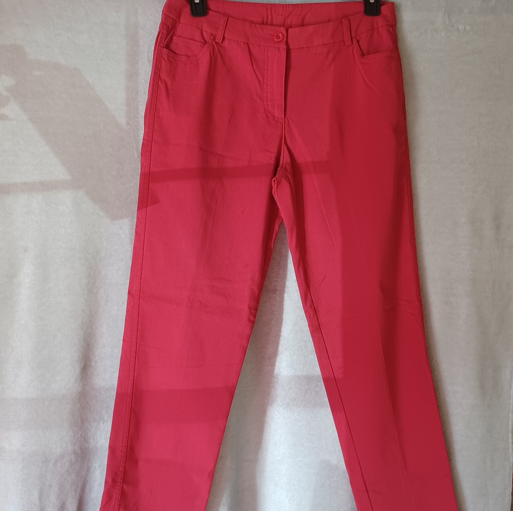 Multiples Women's Straight Leg Red Dress Pants Size 10.